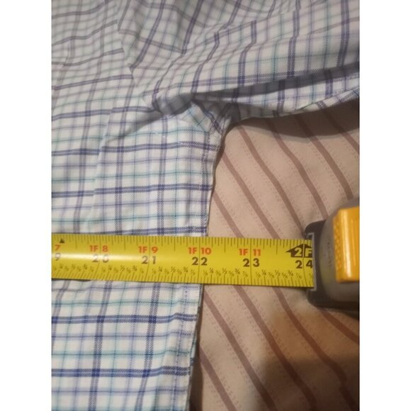 New DOCKERS Battery Street NWT Blue Cotton Poly Spandex 15-15.5 32-33 (M) Shirt - Picture 13 of 14